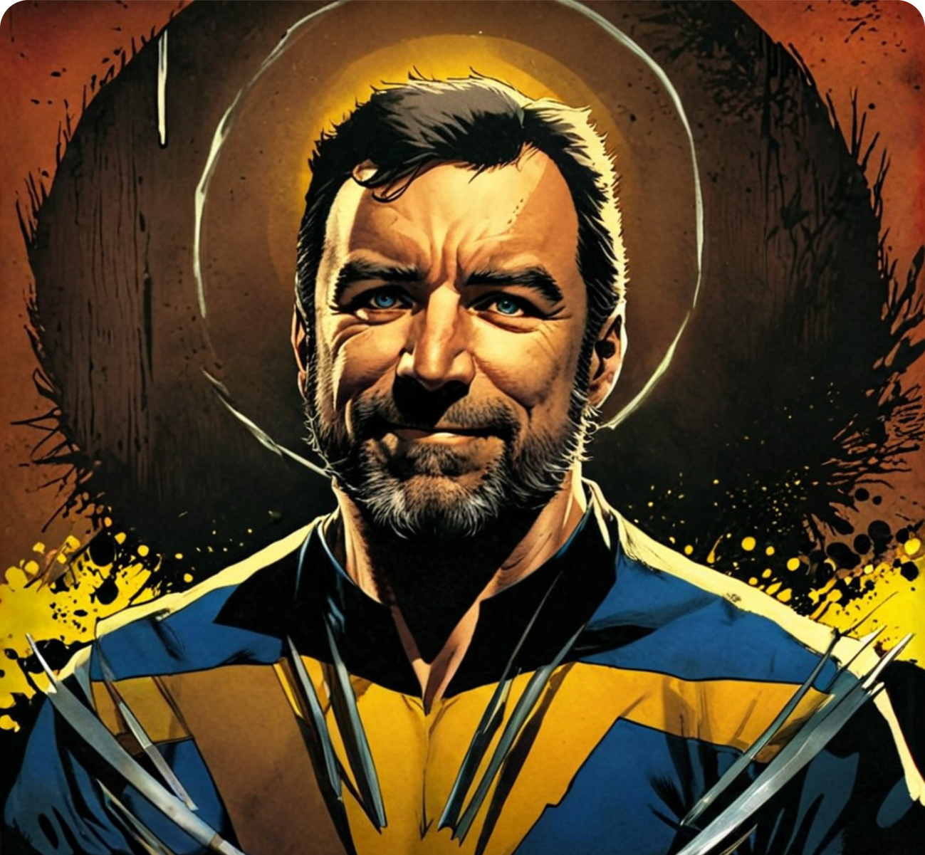 Leon McNaught AI generated as Wolverine